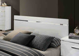 Erlach White/Chrome 5-Piece Queen Bedroom Set from Furniture of America - Luna Furniture