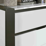 Birsfelden White/Metallic Gray California King Bed from Furniture of America - Luna Furniture