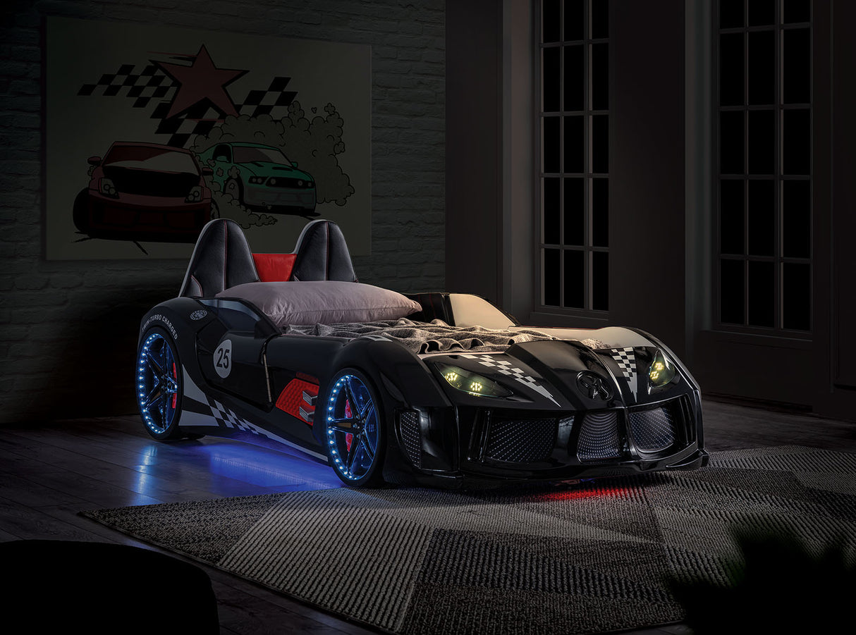 Trackster Black Bed from Furniture of America - Luna Furniture