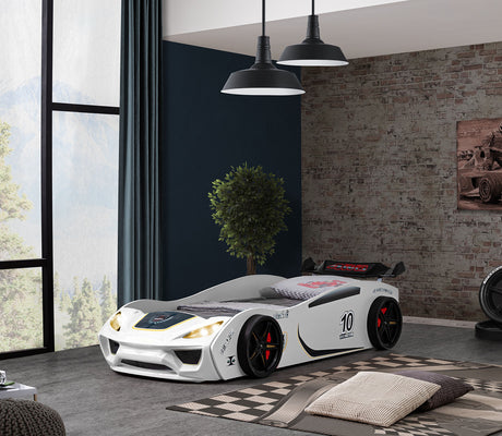 Pacefinder White Car Bed from Furniture of America - Luna Furniture