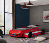 Tracklite Red Car Bed from Furniture of America - Luna Furniture
