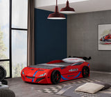 Tracklite Red Car Bed from Furniture of America - Luna Furniture