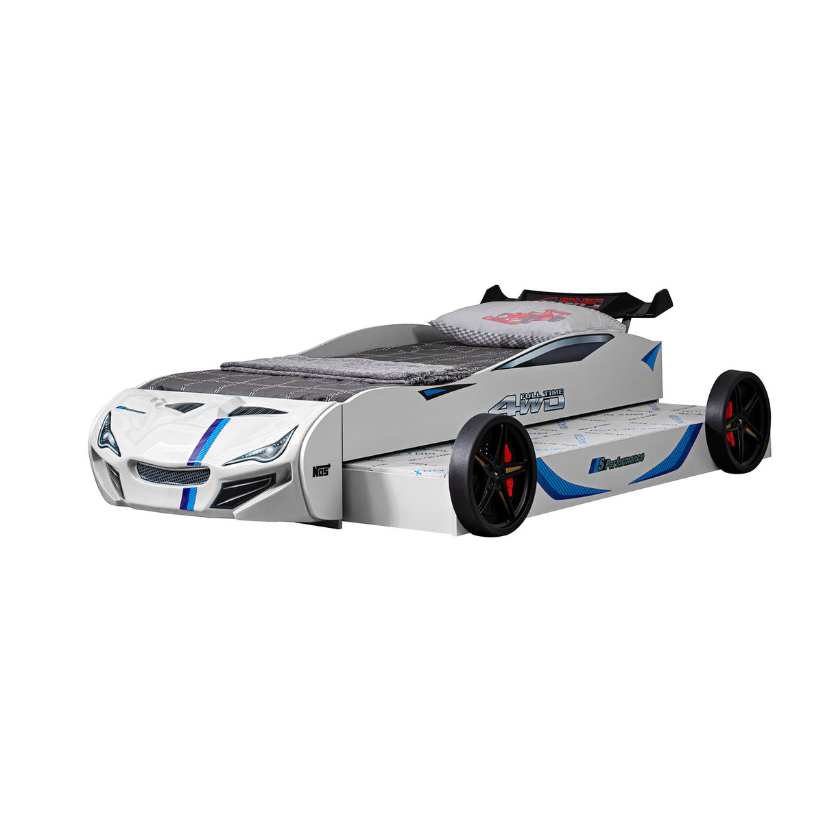 Tracklite White Car Bed from Furniture of America - Luna Furniture