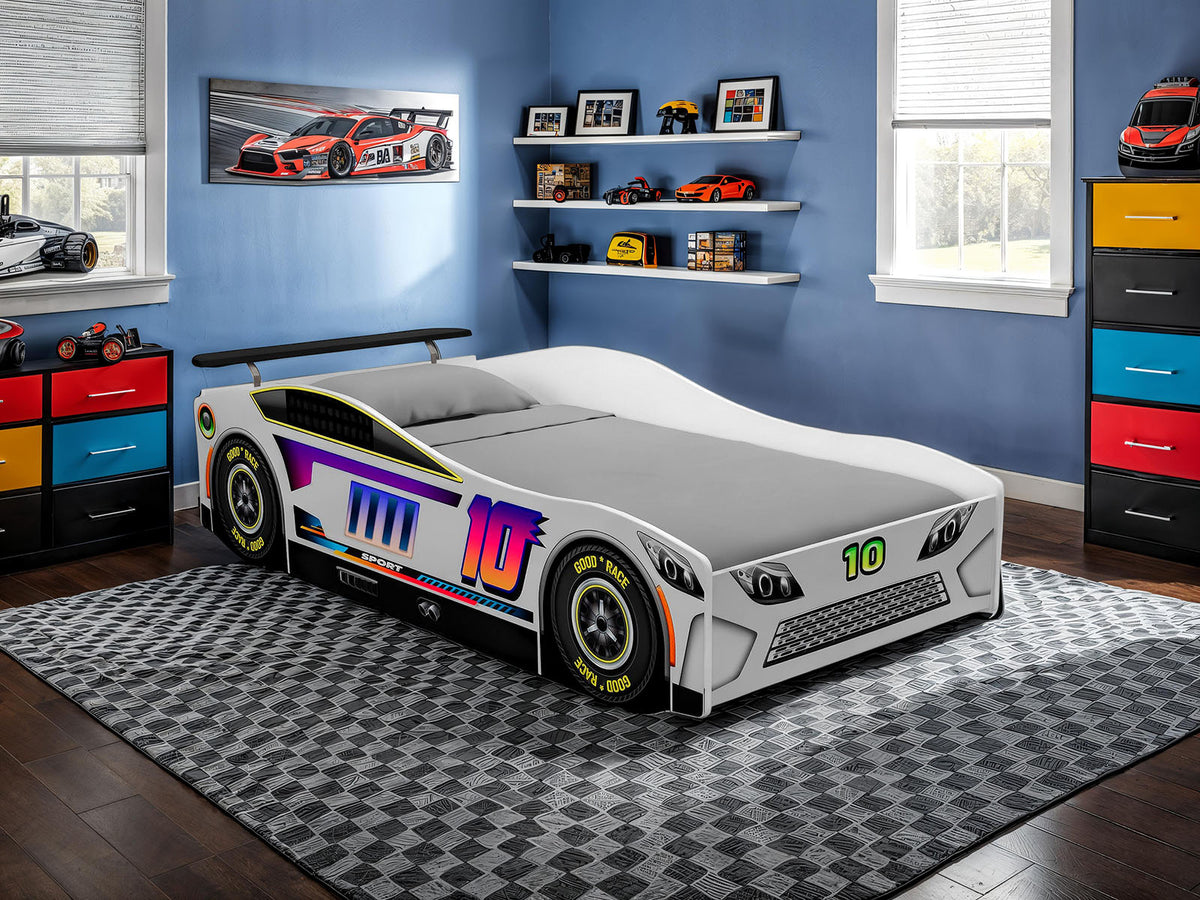 Karsten White Car Bed from Furniture of America - Luna Furniture