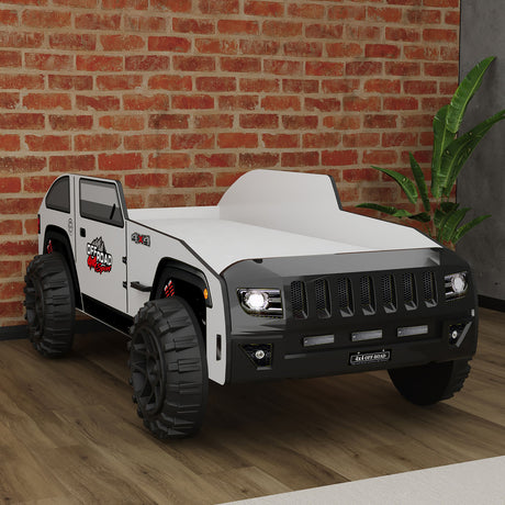 Overlander Black/White Car Bed from Furniture of America - Luna Furniture