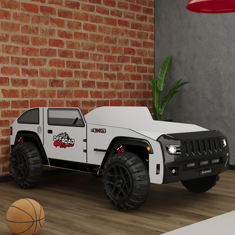Overlander Black/White Car Bed from Furniture of America - Luna Furniture