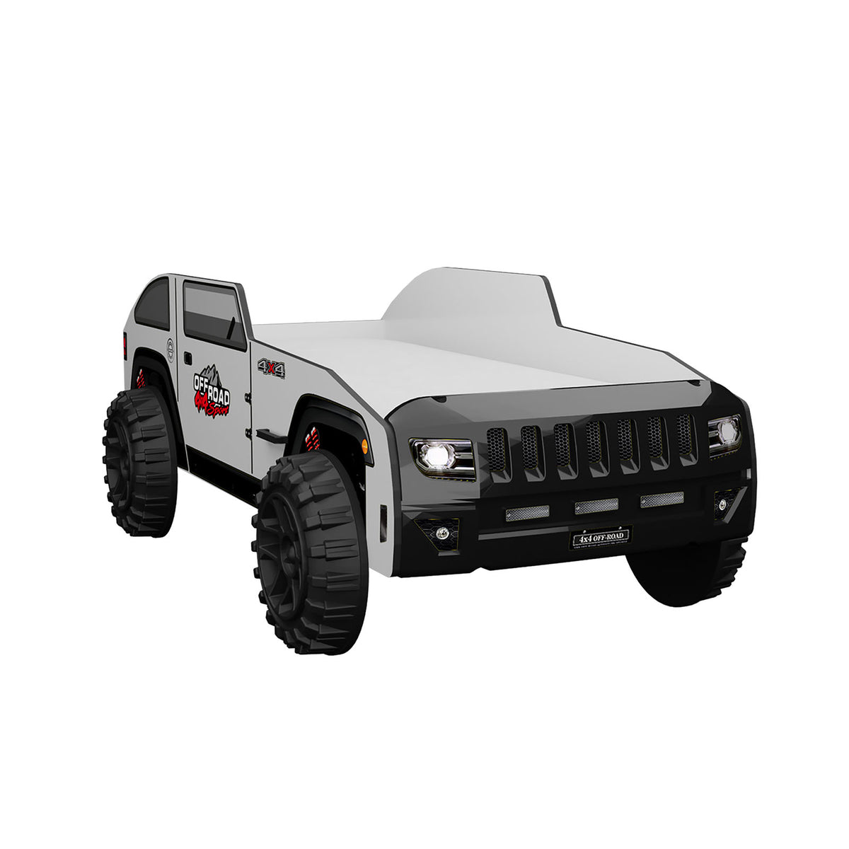 Overlander Black/White Car Bed from Furniture of America - Luna Furniture