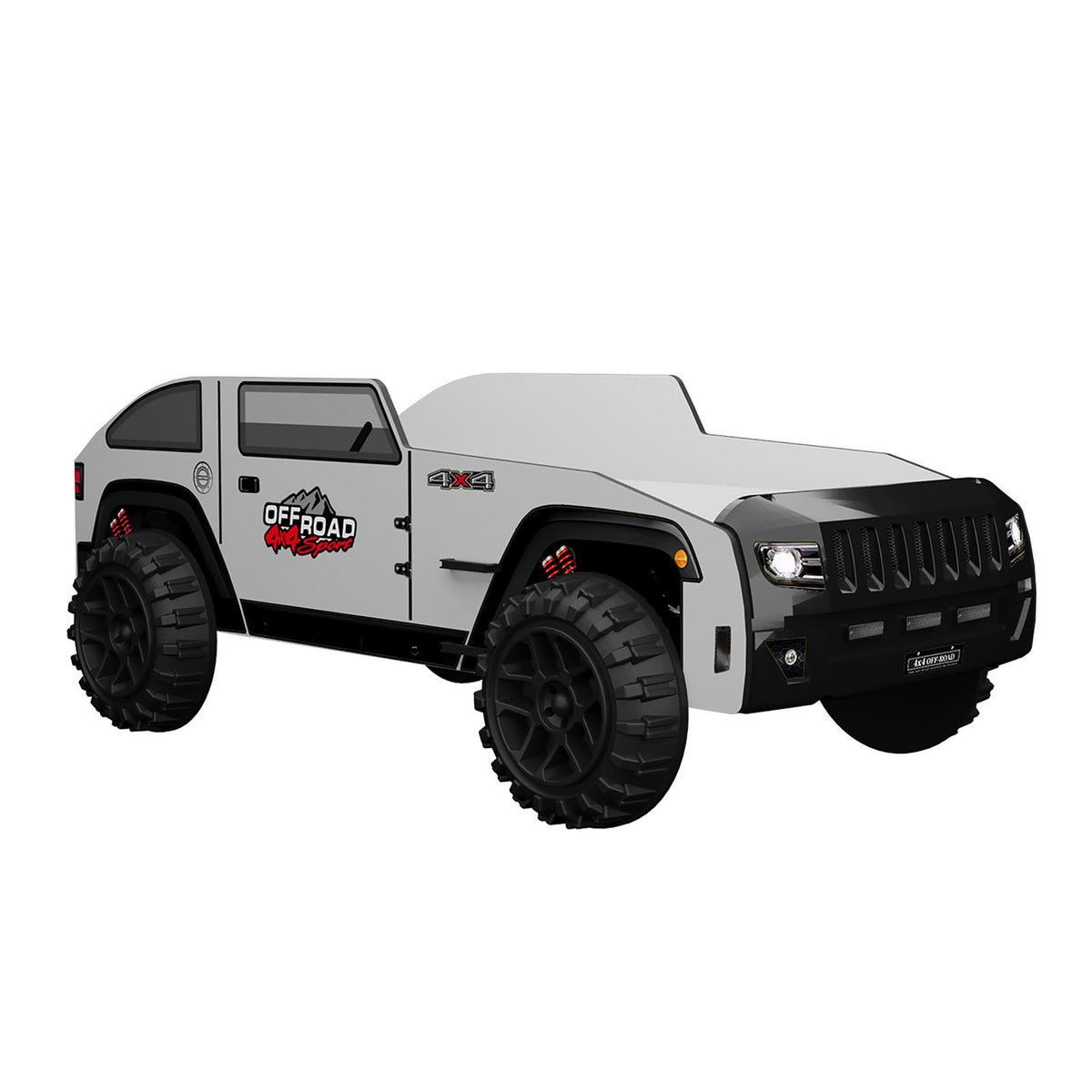 Overlander Black/White Car Bed from Furniture of America - Luna Furniture
