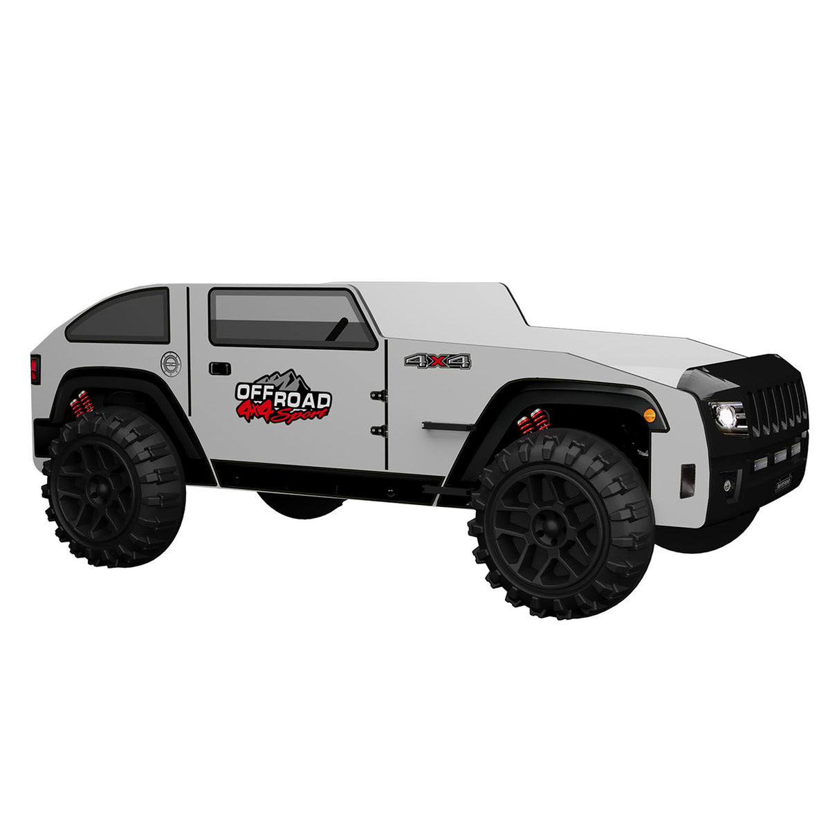 Overlander Black/White Car Bed from Furniture of America - Luna Furniture