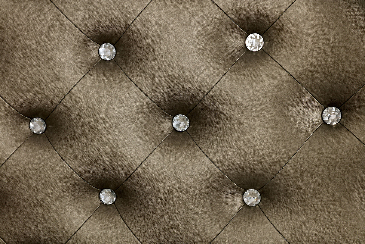 Eliora Silver Button Tufted Queen Bed from Furniture of America - Luna Furniture