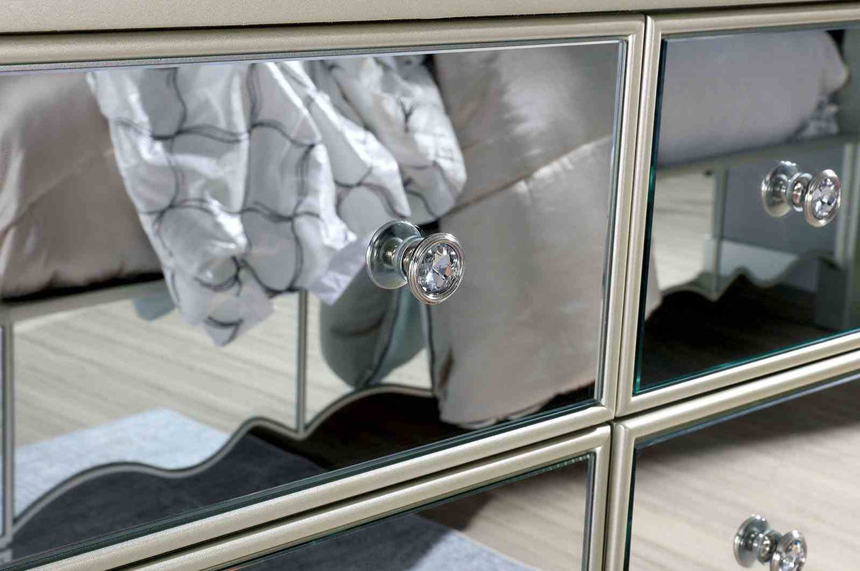 Eliora Silver E.King Bed from Furniture of America - Luna Furniture