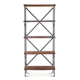 Organic Forge 34" Tall Bookshelf in Raw Walnut from Home Trends & Design - Luna Furniture