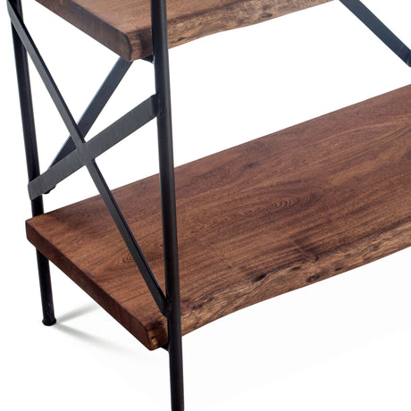 Organic Forge 34" Tall Bookshelf in Raw Walnut from Home Trends & Design - Luna Furniture
