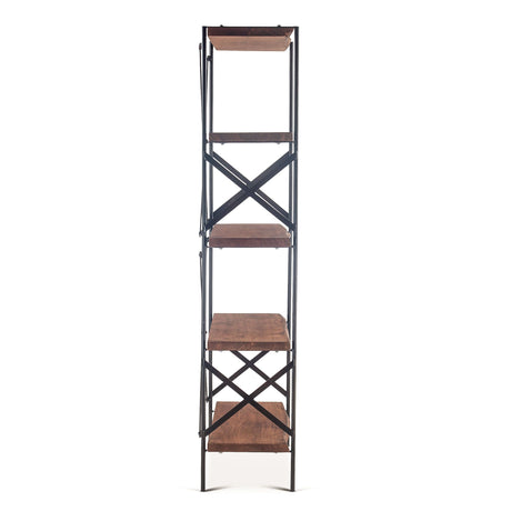 Organic Forge 34" Tall Bookshelf in Raw Walnut from Home Trends & Design - Luna Furniture