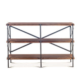 Organic Forge 56" Wide Bookshelf in Raw Walnut from Home Trends & Design - Luna Furniture