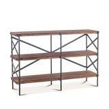 Organic Forge 56" Wide Bookshelf in Raw Walnut from Home Trends & Design - Luna Furniture