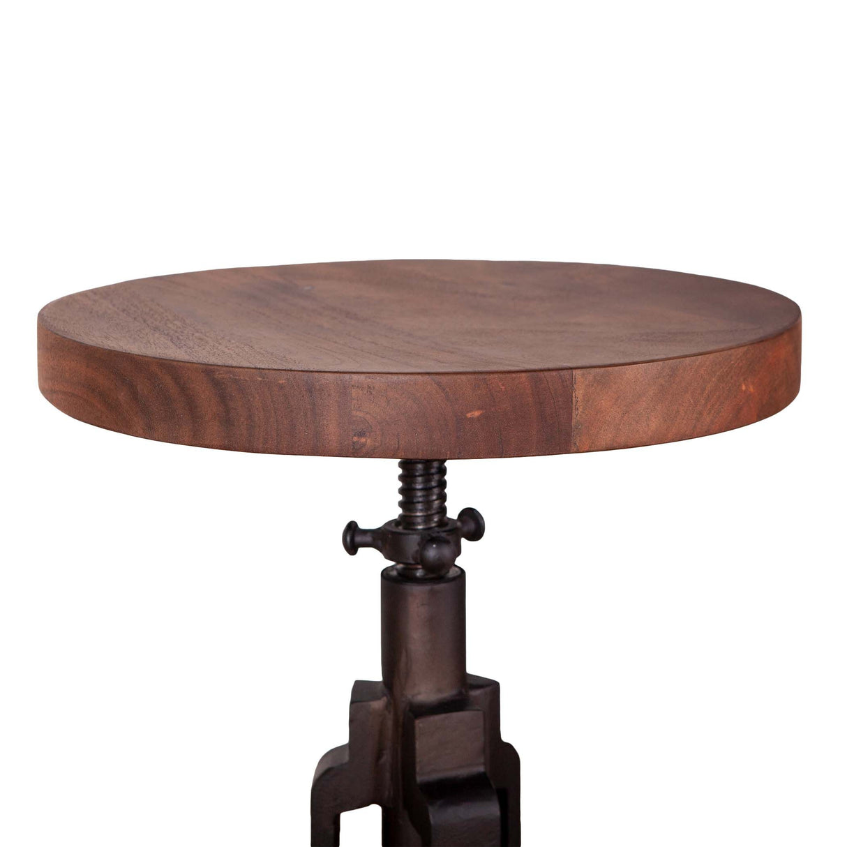 Organic Forge 14" Adjustable Stool in Raw Walnut from Home Trends & Design - Luna Furniture
