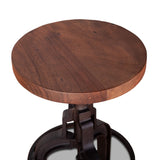 Organic Forge 14" Adjustable Stool in Raw Walnut from Home Trends & Design - Luna Furniture
