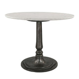Palm Springs 48" White Marble and Cafe Base Gathering Table