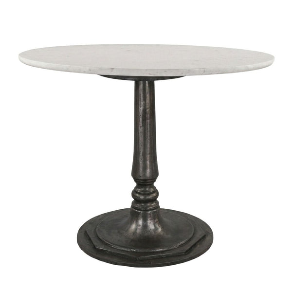 Palm Springs 48" White Marble and Cafe Base Gathering Table
