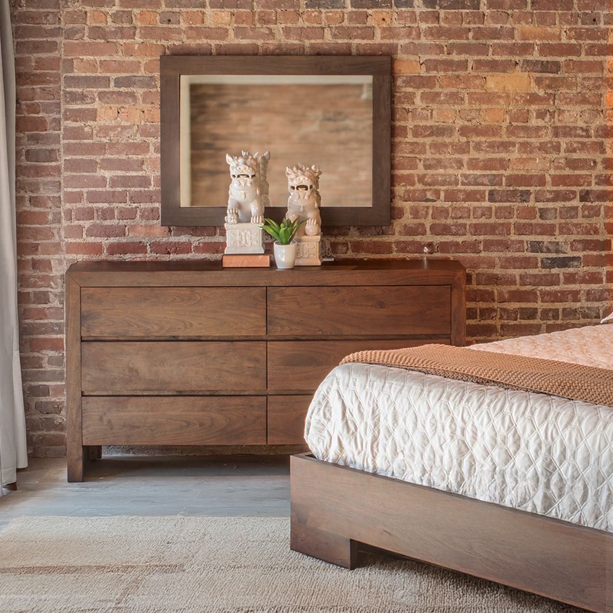 Piedmont 42" Coffee Bean Mirror from Home Trends & Design - Luna Furniture
