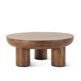 Palermo 39" Round Coffee Table in Acorn Brown from Home Trends & Design - Luna Furniture
