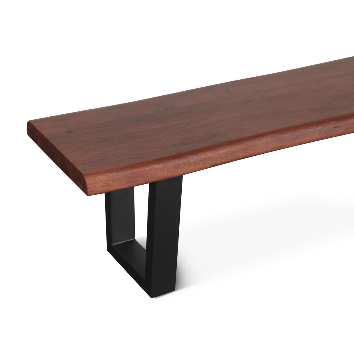 Reed 68" Bench in Light Sequoia with Gunmetal Legs, Set of 2 from Home Trends & Design - Luna Furniture