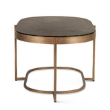 Reno 43" Coffee Table with Black Marble and Antique Brass Base from Home Trends & Design - Luna Furniture