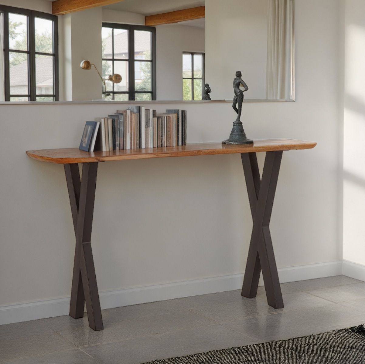 Rapallo 52" Console Table in Natural Mango Wood from Home Trends & Design - Luna Furniture