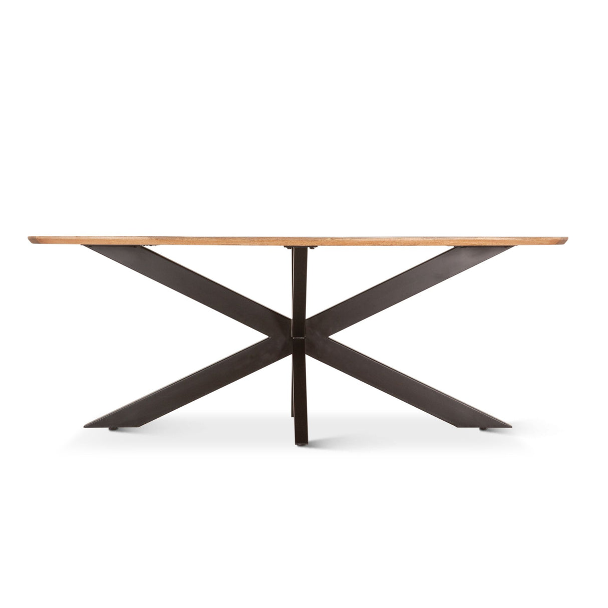 Rapallo 82" Dining Table in Natural Mango Wood and Iron from Home Trends & Design - Luna Furniture