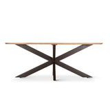 Rapallo 82" Dining Table in Natural Mango Wood and Iron from Home Trends & Design - Luna Furniture