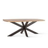 Rapallo 82" Dining Table in Natural Mango Wood and Iron from Home Trends & Design - Luna Furniture