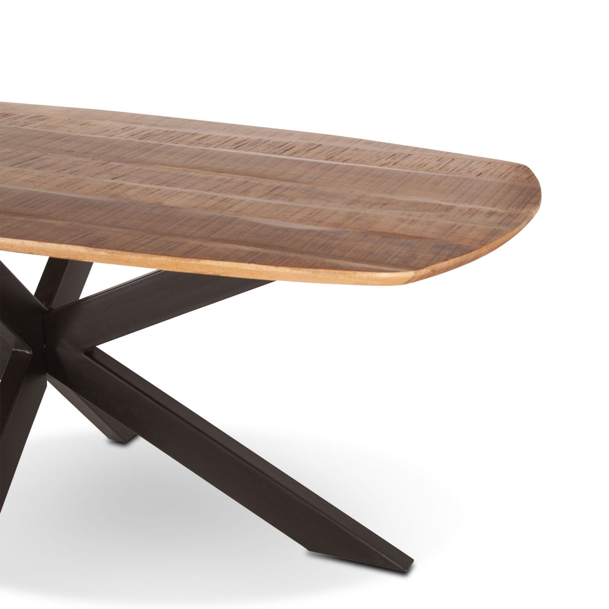 Rapallo 82" Dining Table in Natural Mango Wood and Iron from Home Trends & Design - Luna Furniture