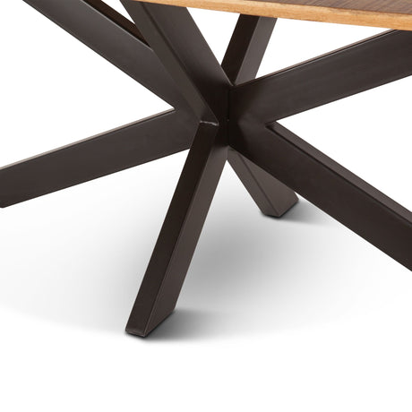 Rapallo 82" Dining Table in Natural Mango Wood and Iron from Home Trends & Design - Luna Furniture