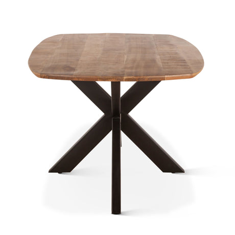 Rapallo 82" Dining Table in Natural Mango Wood and Iron from Home Trends & Design - Luna Furniture