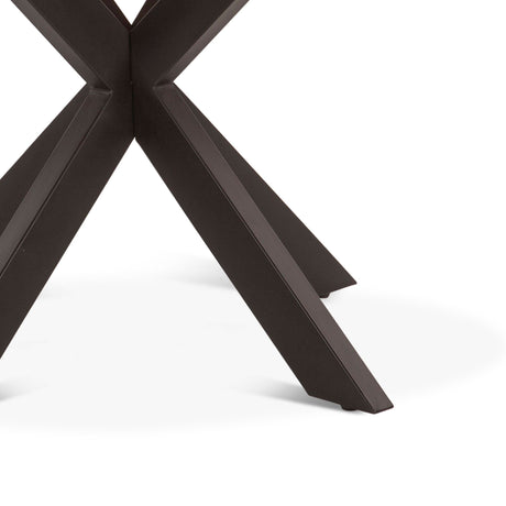 Rapallo 48" Round Dining Table in Natural Mango Wood and Iron from Home Trends & Design - Luna Furniture