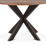 Rapallo 48" Round Dining Table in Natural Mango Wood and Iron from Home Trends & Design - Luna Furniture