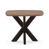 Rapallo 28" Side Table in Natural Mango Wood and Iron from Home Trends & Design - Luna Furniture