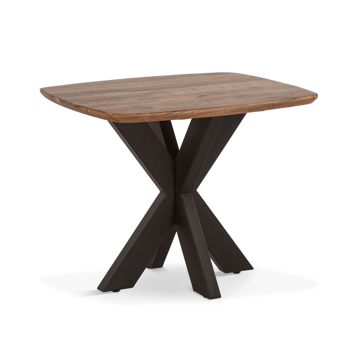 Rapallo 28" Side Table in Natural Mango Wood and Iron from Home Trends & Design - Luna Furniture