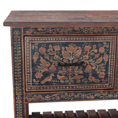 Rustic Roots 47" Hand Painted Console Table with Three Drawers from Home Trends & Design - Luna Furniture