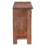 Rustic Roots 36" Hand Painted Console Table with Four Drawers