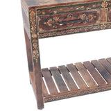Rustic Roots 40" Hand Painted Console Table with Two Drawers