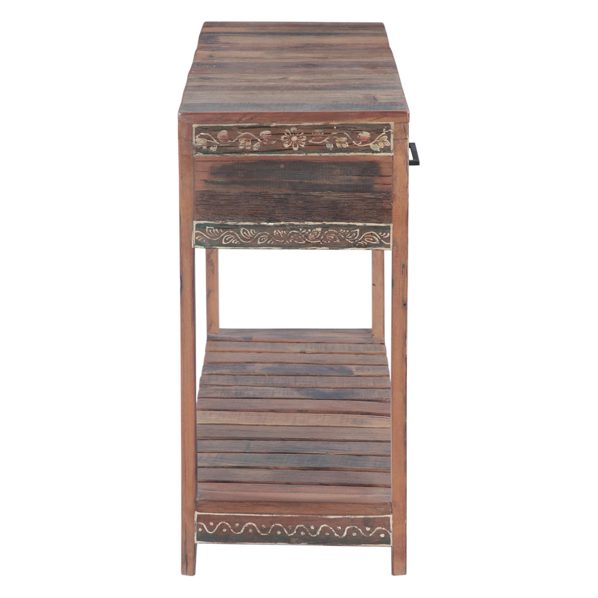 Rustic Roots 40" Hand Painted Console Table with Two Drawers