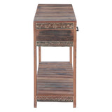 Rustic Roots 40" Hand Painted Console Table with Two Drawers