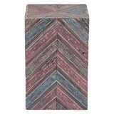 Rustic Roots 12" Hand Painted Drum Side Table from Home Trends & Design - Luna Furniture