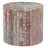 Rustic Roots 20" Hand Painted Round Side Table