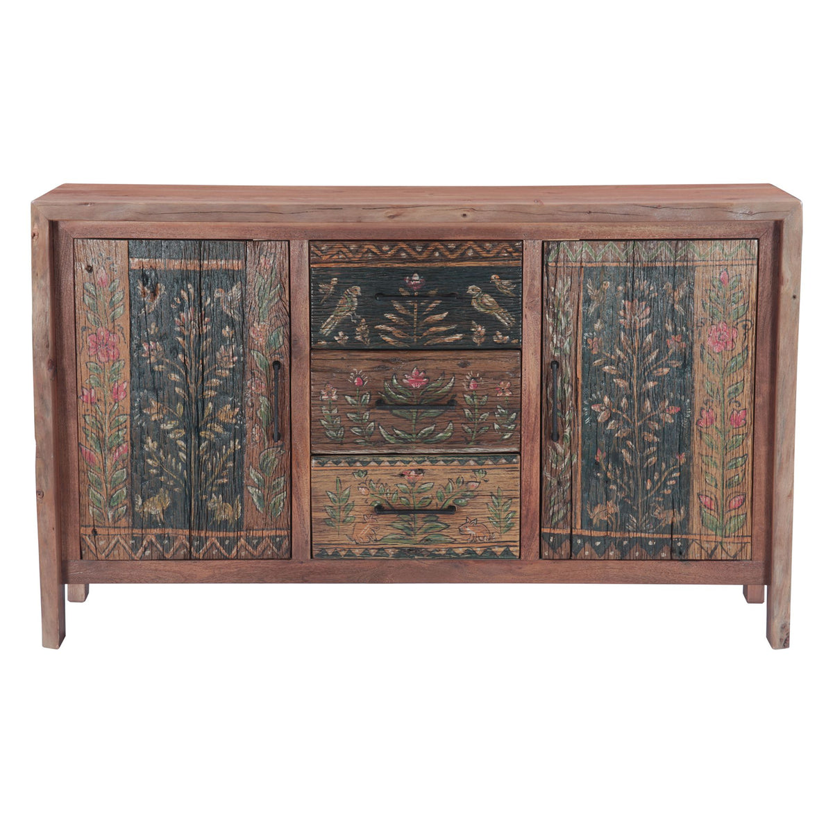 Rustic Roots 60" Hand Painted Sideboard with Two Doors and Three Drawers from Home Trends & Design - Luna Furniture