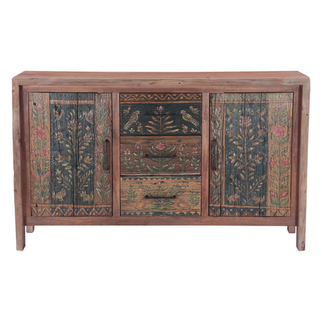 Rustic Roots 60" Hand Painted Sideboard with Two Doors and Three Drawers from Home Trends & Design - Luna Furniture