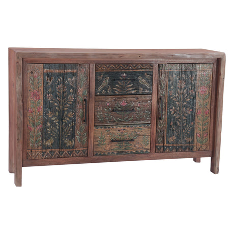 Rustic Roots 60" Hand Painted Sideboard with Two Doors and Three Drawers from Home Trends & Design - Luna Furniture