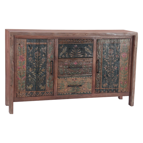 Rustic Roots 60" Hand Painted Sideboard with Two Doors and Three Drawers
